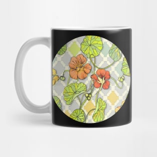 Climbing Nasturtiums in Lemon, Lime and Tangerine Mug